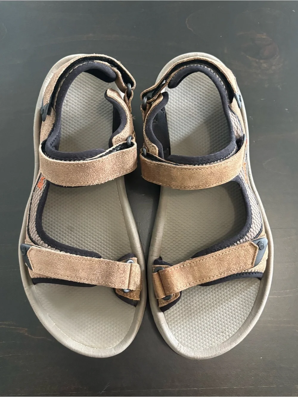 Teva Men’s Size 9 Tan and Black Suede Mozel Sport Sandals EUC